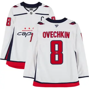 Alex Ovechkin Washington Capitals Autographed White Road Fanatics Premium Jersey - Fanatics Authentic Certified - NHL Memorabilia