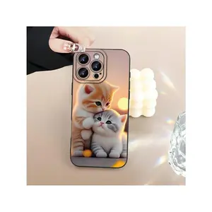 A Stylish And Creative Cat-Themed Animated Phone Case, Featuring Thick Full-Body Protection, Shockproof And Drop-Resistant TPU Soft Cover,  15, 14, 13, 12, 11, XS, XR, X