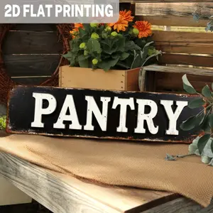 1PC 2D Flat - Rustic Metal Pantry Sign - Vintage Farmhouse Wall Decor, Home Decor Products, Size 3.93X 15.74inch, Suitable for Indoor and Outdoor Use, Yard Sign, Perfect for Kitchen, Dining Room, Entryway, Vintage Farmhouse Design, Aging effect