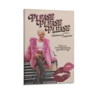 Sabrinas Carpenters Bedroom Poster. Vintage Canvas Art. Music Walls Art. Artistic Album Cover Posters for Walls. Poster Canvas Wall Art For Bedroom Decor Bar Office Room Decor Gift