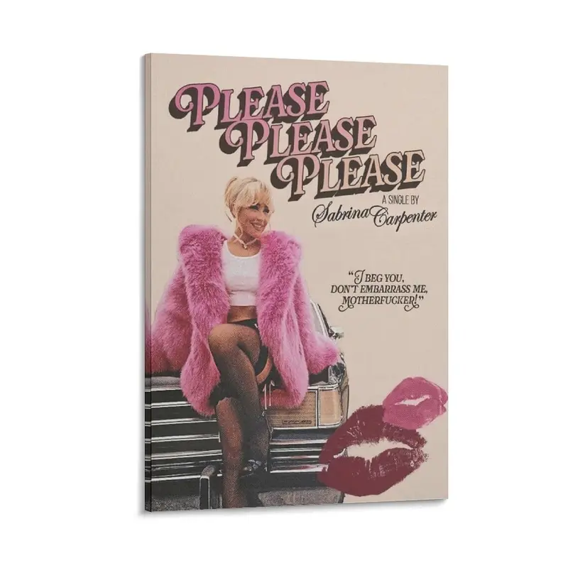 Sabrinas Carpenters Bedroom Poster. Vintage Canvas Art. Music Walls Art. Artistic Album Cover Posters for Walls. Poster Canvas Wall Art For Bedroom Decor Bar Office Room Decor Gift