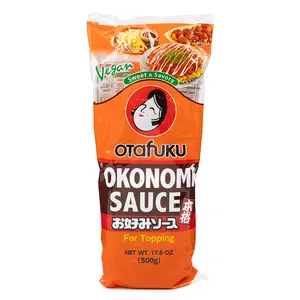 Otafuku Okonomi Sauce, Sweet & Savory Japanese Topping, Okonomiyaki Sauce for Pancakes, Vegan 500g