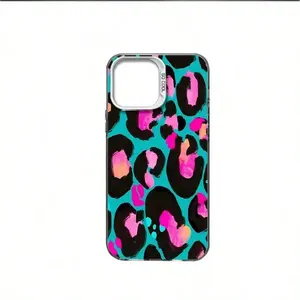 Neon Leopard Print iPhone Case - Shockproof, Slim Protective Casing, Stylish Glossy Finish, Phone Accessories, Tech Accessories for iPhone