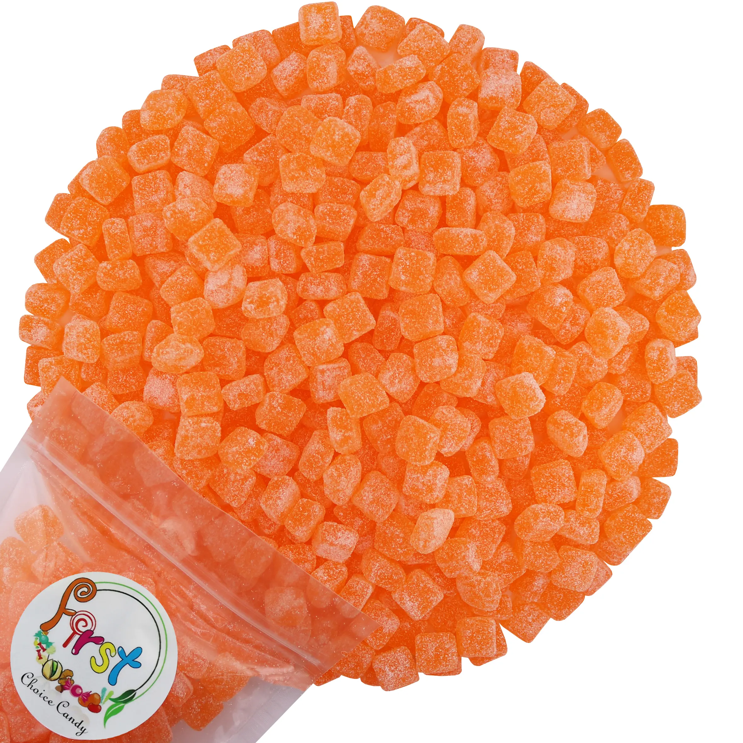 ORANGE SOUR CHEWY CUBES CANDY 2 LB Snack Sweet Sugar ORANGE SOUR CHEWY CUBES CANDY 2 LB Snack Sweet Sugar