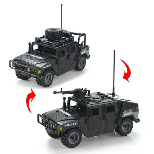World War 2 WW2 Army Military Soldiers Police SWAT Armored Vehicle DIY Building Blocks Bricks Children's Toys Gift