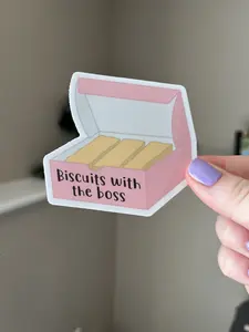 Biscuits with the boss Ted Sticker Waterproof Vinyl Sticker