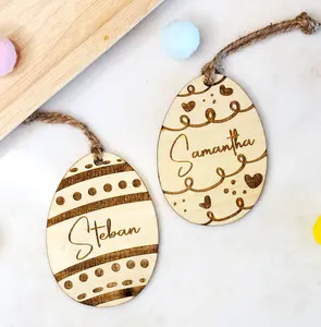 Personalized Wooden Easter Baskets Tag Custom Easter Tag Easter Basket Name Tags Bunny Basket Name Tags Easter Baskets Decoration for Boys Girls