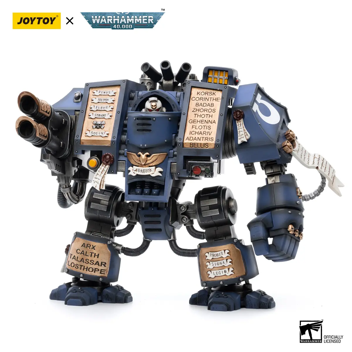 JOYTOY 1/18 Space Marines Ultramarines Venerable Dreadnought JT2467 Collectible Figurine - Hyper-Realistic, Detailed Small Minifigures Action Figures for Enthusiasts, Decorative Piece