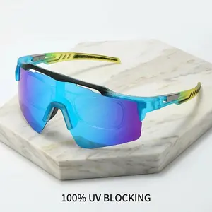 Cycling Sunglasses with Removable Myopia Frame for Men Women UV400 Protection Polarized Wrap Around Anti-Glare Windproof for Sports Riding Running Hiking Custom Prescription Lenses