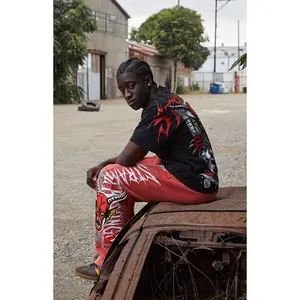 Netflix Men's x Stranger Things Red Hellfire Club Baggy Sweatpants