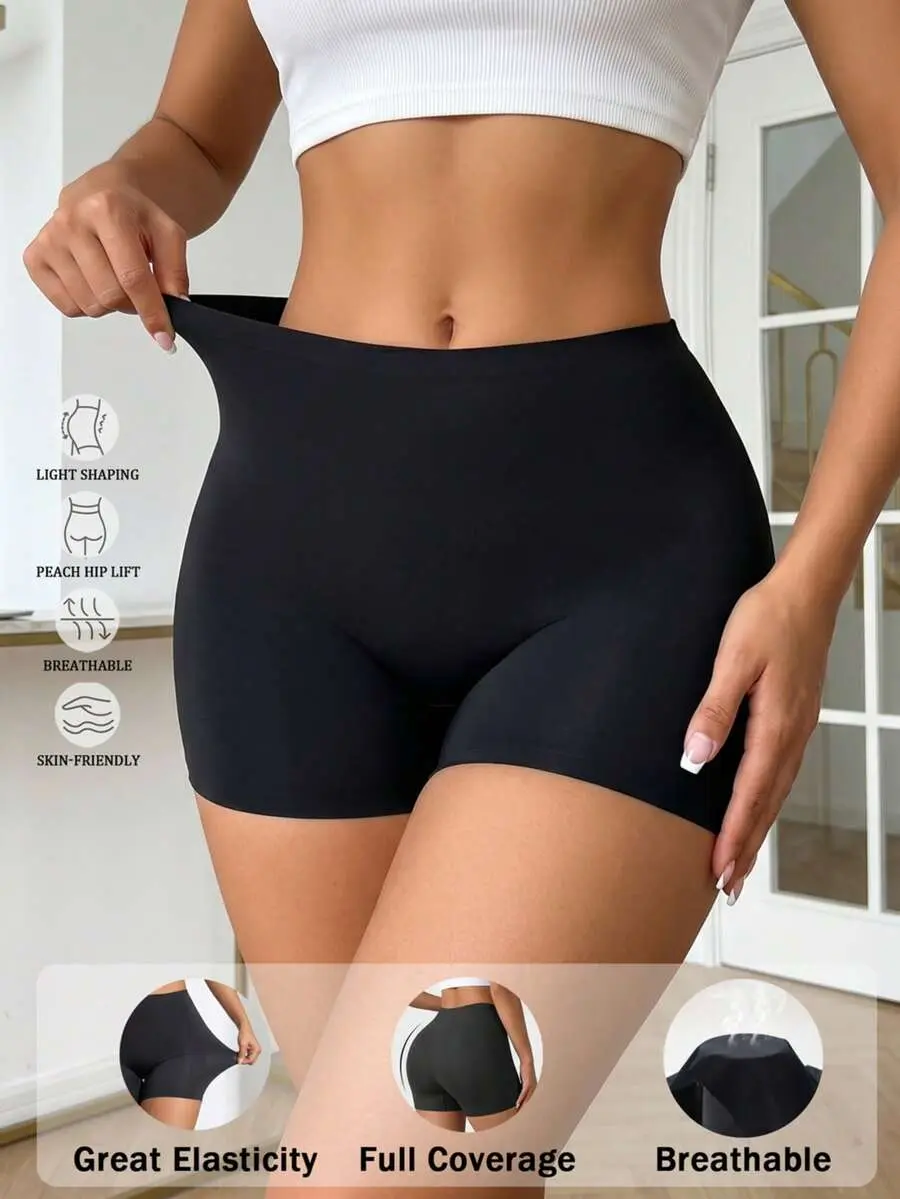 Women's Seamless Hipster Safety Shorts, Anti-Exposure Ice Silk Shorts, Breathable Soft Skin-Friendly Comfortable Underwear
