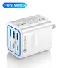 KAXOE 50W Portable Square Cube Plug 6-Port USB-C/USB-A Fast Charger Dock, Multi-Port Adapters for Travel Bags, Compatible with iPhone 16/15/14/13 Pro Max Plus, iPad, Samsung Smartphones