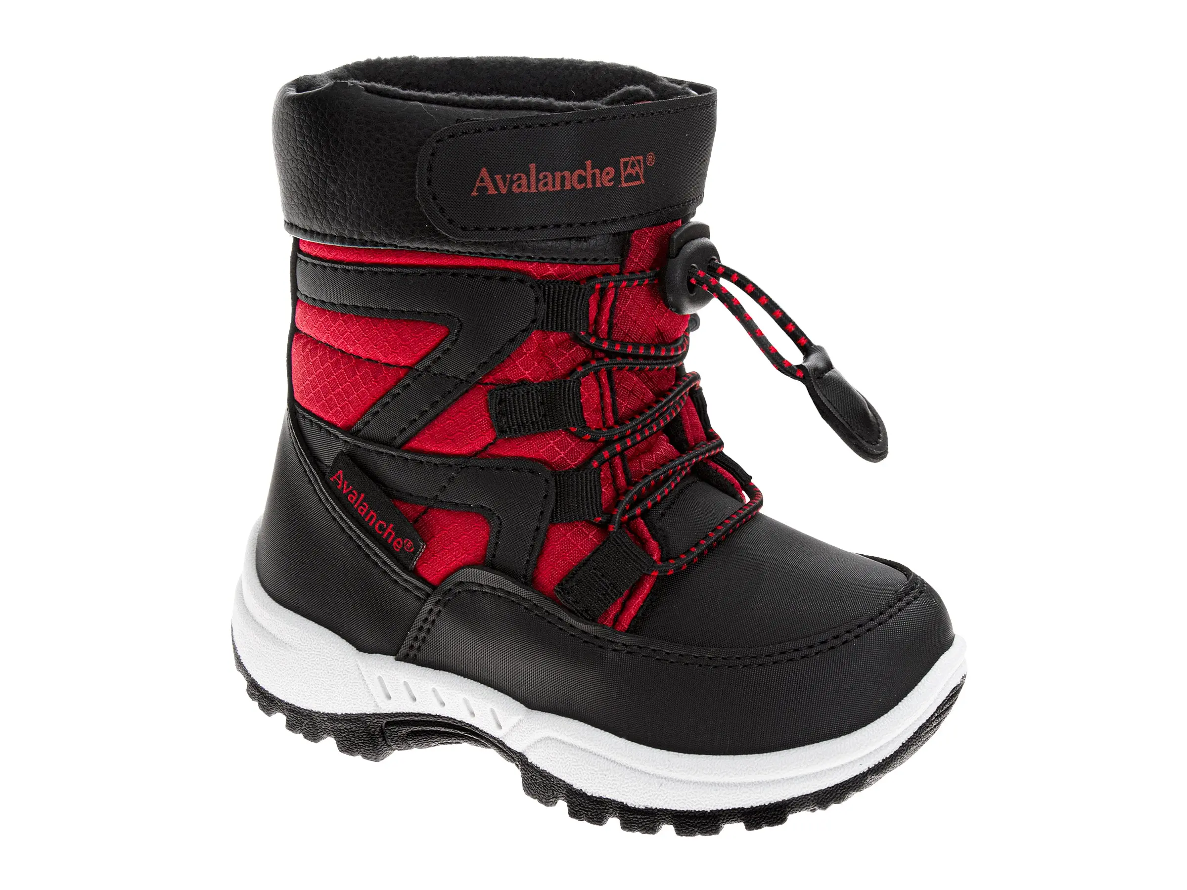 Avalanche Toddler Boys' High-Quality Rubber Snow Boots - 1-2 Years, Round Toe, Water-Resistant, Velcro Closure, Synthetic Upper, Cushioned Insole, Insulated, Solid Color, Slip-On, Personalized Fit