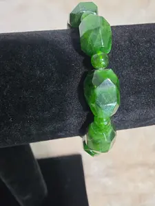 13–14mm Faceted Green Diopside Bracelet