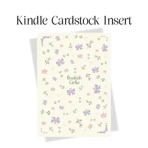 Kindle Insert | Floral Coquette Bookish Design | Glitter or Glossy | Multiple Sizes