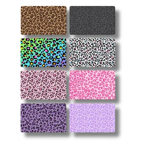 Leopard Print Premium Vinyl Card Sticker Cover - Aesthetic Stickers, Chic Scrapbook Decals, Water Resistant, Removable Yet Long Lasting, Large Chip Compatibility, No Interference With Tap, Multiple Chip Configurations, Personalized Look