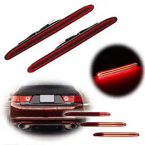 2PCS Red Lens LED Tail Brake Signal Lights For Honda Accord Euro CL7 CL9 2004 2005 2006 2007 2008 Replace OEM 33555-SEA-013, 33505-SEA-013