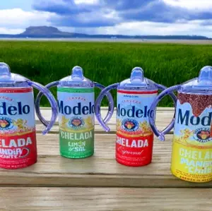Modelo Chelada Tumbler/Sippy Bottle Drinkware Portable Cup, Novelty Gift Washable Reusable