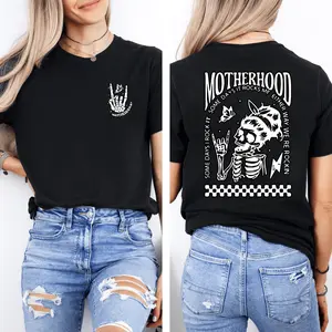 Motherhood Sometimes I Rock It Sometimes It Rocks Me Shirt, Mama Shirt, Mom Shirt, Rocker Mom Gifts, Mothers Day Gift