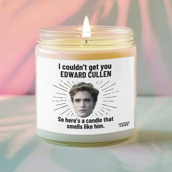 Smells Like Edward Cullen Candle 9oz, 4oz, Robert Pattinson Fan Gift, Best Friend Gifts