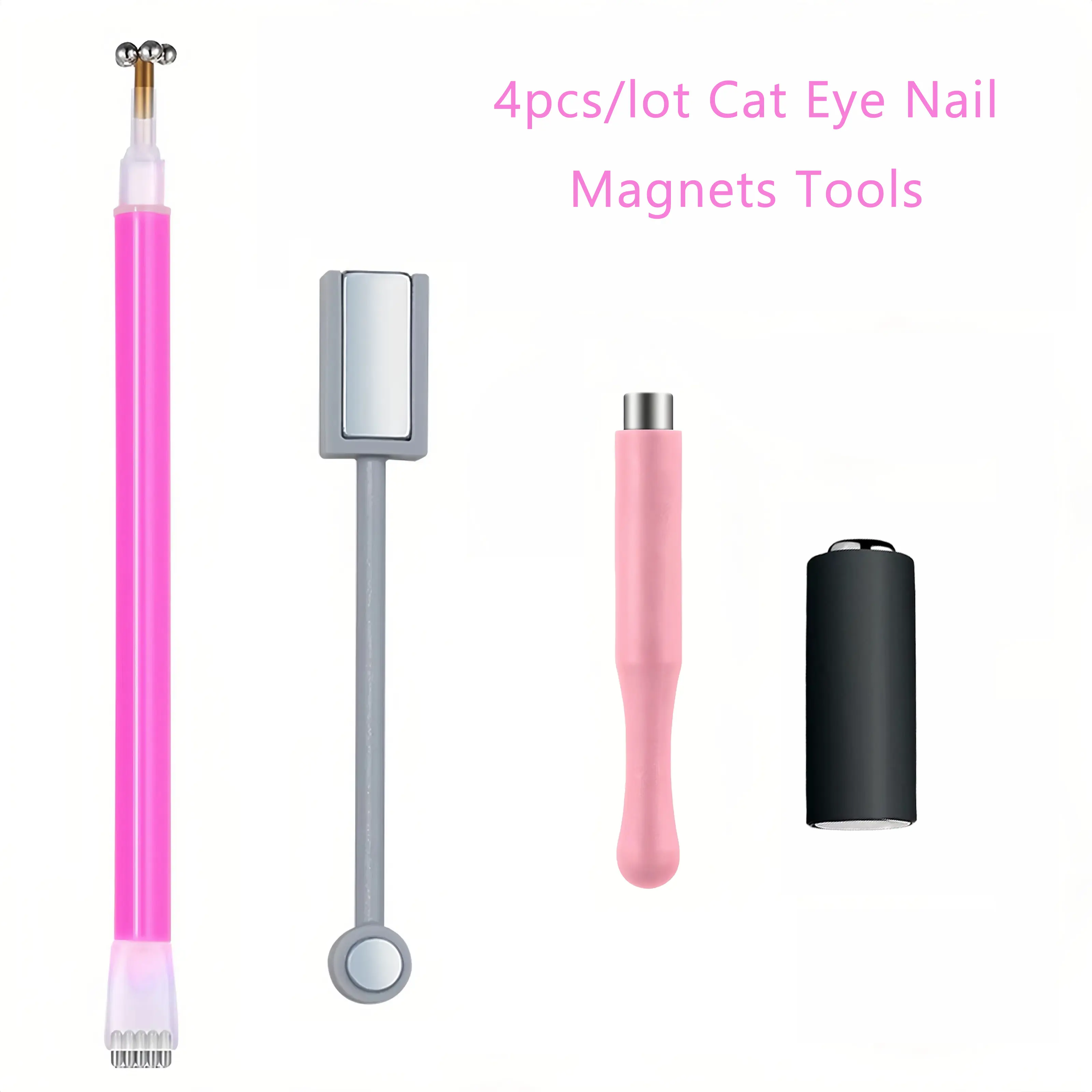 4pcs/set Multi Functional Cat Eye Nail Art Magnets Cat Eye Nail Tools Magnets DIY At Home Only Magnets Tools
