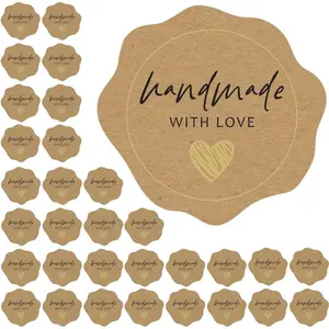300 1.75 Inch Gold Foil Stickers for Small Business Owners Handmade Goods Bakery Cookies Cake Boxes Bread Chocolate Boxes and Other Home Goods