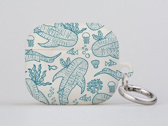 Whale Shark AirPods Case – Coral Reef Protective Cover for AirPods Pro 1/2 & Gen 1/2/3/4