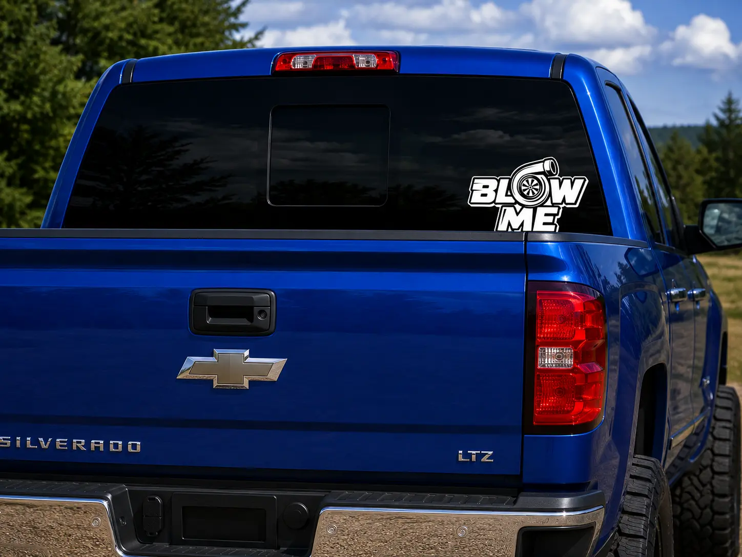 Blow Me Turbocharger Design Sticker for Car Enthusiasts