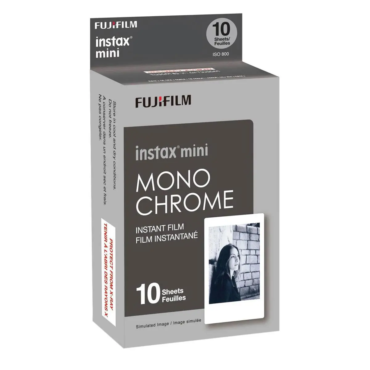 Fujifilm instax mini Monochrome Instant Film Camera Accessory - 10 Pack, Electronic Film for Flash-Enabled Cameras, Captures High-Quality Pictures