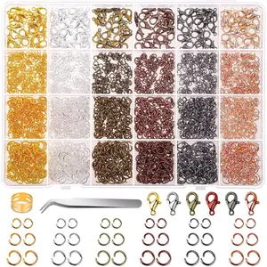 Jump Rings,  2340 count Open Jump Rings and Lobster Clasps  Making Supplies Kit for Necklace and  Repair