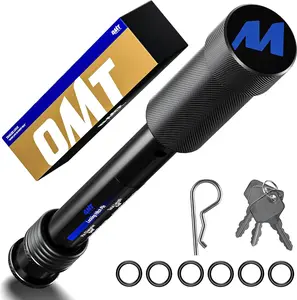 Locking Hitch Pin, Fits 2" Receiver with 5/8" Diameter Hitch Pin Lock, Anti-Theft Steel Hitch Pin Lock with Key for Class III IV Hitches, Anti-Rattle Trailer Hitch Pin with O-Rings