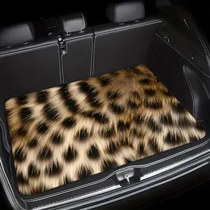 A car trunk pad, leopard print print pattern trunk pad, suitable for cars, SUVs and other models, comfortable, beautiful and convenient to clean.