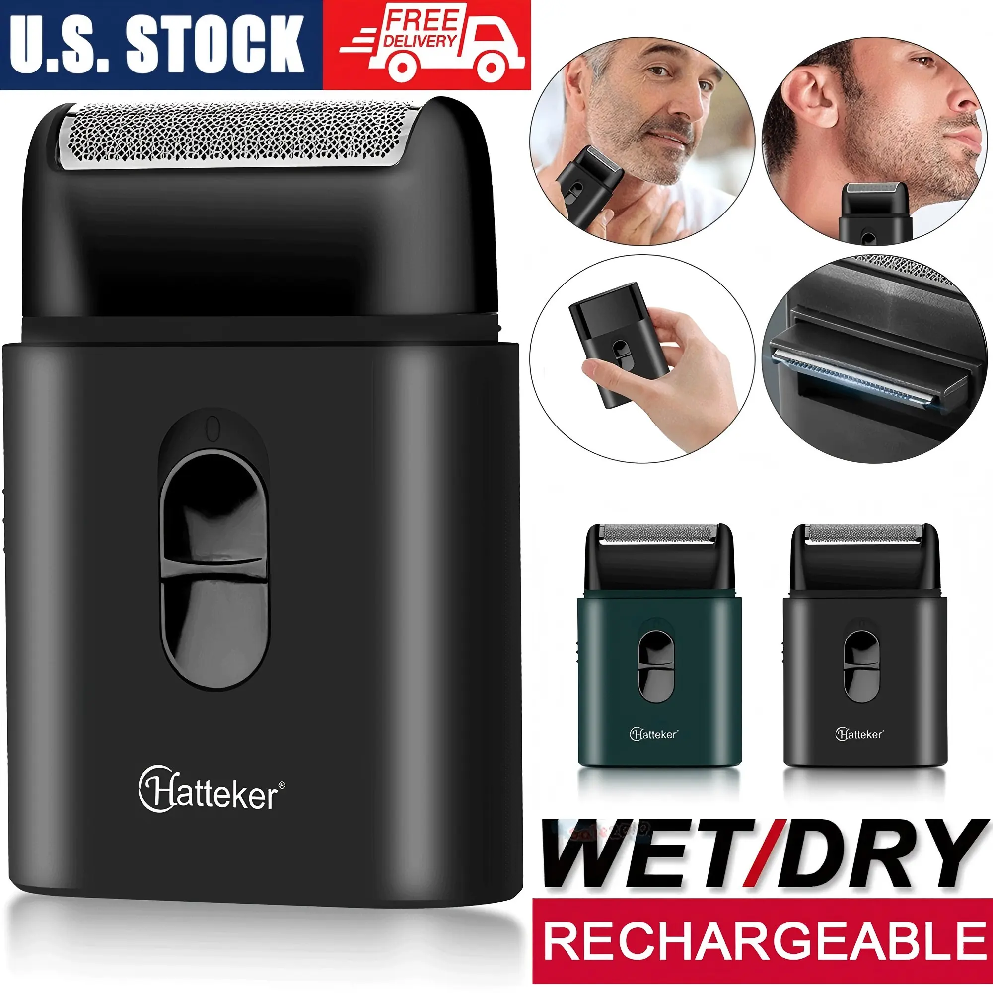 Men's Rechargeable Wet-Dry Electric Foil Shaver - Waterproof Comfort Razor with Pop-Up Trimmer, Cordless USB Travel Facial Care Tool, Christmas-New Year Gift, Rechargeable Shaver, Wet Dry Shaver