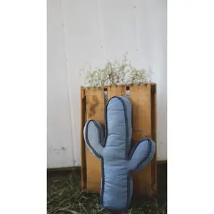 Corduroy Kick a Cactus Shaped Pillow - Soft Durable 100% Polyester All Seasons Decorative Pillow in Multiple Colors 18" x 8"