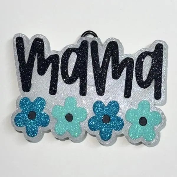Mama With Flowers Cute Custom Car Freshie Freshener