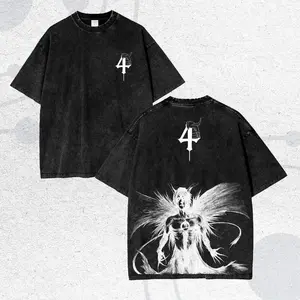 BLEACH Washed T-shirt Year round clothing New Model Unisex Plus Size personality 4Clothes High-end Luxury high quality Breathable