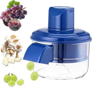Grape Peeling Machine, Garlic Peeler Machine, Grape Tomatoes, Automatic Small Fruit Tomato Peeler Tool, Cherry Tomatoes Peeler Skinning Tool, Rechargeable Commercial Smart Fruit Machine (Blue)