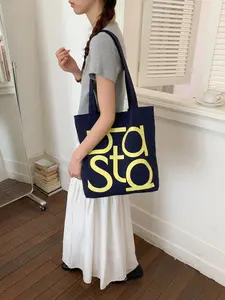 Lightweight Nylon Tote Bag, Large Capacity, Casual Shoulder Bag, Perfect for Students, Women Shopping, Daily Use, All Seasons