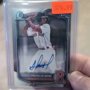 Franklin Arias Bowman 1st Chrome Auto - Boston Red Sox Baseball Card - Collectible Sports Memorabilia