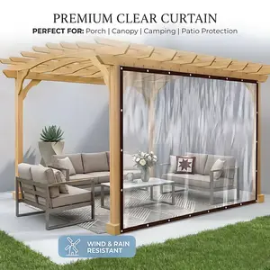 Heavy Duty Clear Vinyl Tarp with Grommets Waterproof Transparent Tarpaulin for Patio Garden Canopy Chicken Coop 78.74x39.37inch Cover - Durable, Plant SummerVibes Visibility