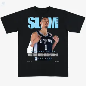 SLAM Cover Style Basketball Tee, Victor Spurs Graphic T Shirt, Unisex Fit for Men and Women