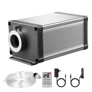 VEVOR Starlight Headliner Kit,  550 pcs 0.03 in 9.8 ft, 16W Twinkle Fiber Optic Star Ceiling Lights for Car, Bluetooth APP, Remote Control, Sound Activated, RGBW Light Engine, for Home Bed Room Decor