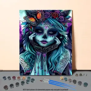 Cartoon Pattern Diy Painting By Numbers Kit, 1 Set Diy Paint By Numbers Kit, Wall Art Decoration for Home Living Room Bedroom