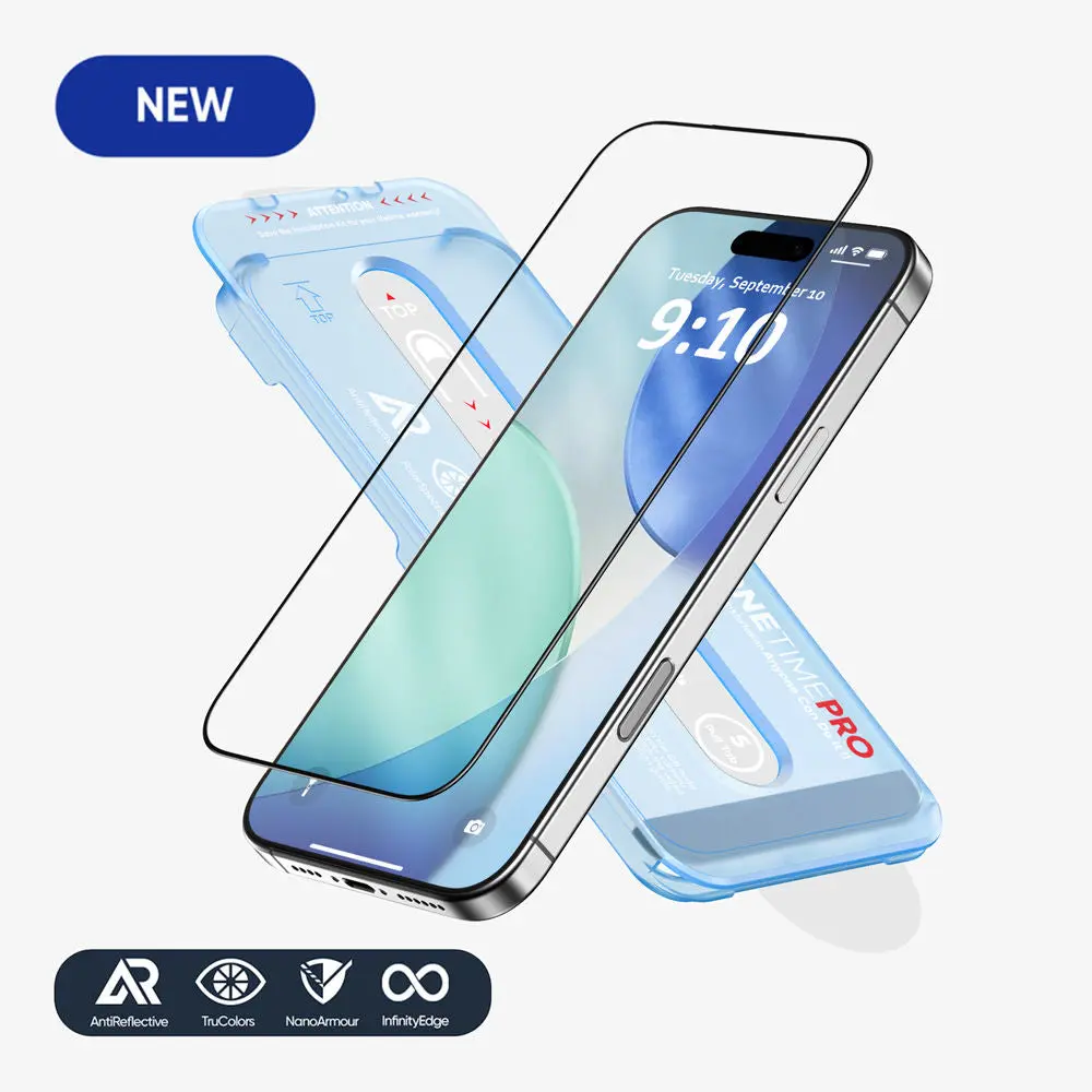 NanoArmour ONETIME PRO Anti Reflective PolarSpectra Infinity Edge Case-Friendly – for iPhone 17 Series