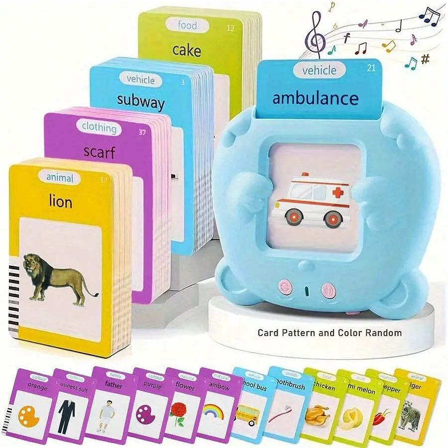 Flash Cards Learning Toy, English Talking Flash Cards For Toddler, Ealry Learning Montessori FlashCard Toys With 224 Basic Sight Words, Speech Training Toys, Children's Sensory Preschool Learning Educational Birthday Christmas Gifts