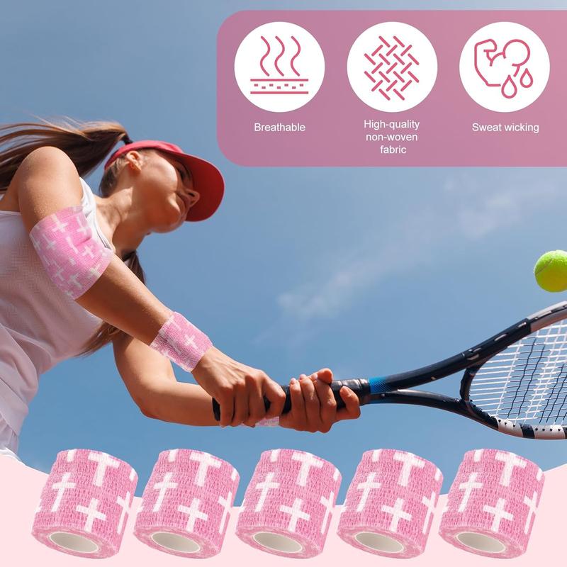 12 Pack Christian Athletic Sports Tape – 2" x 5 Yards Self-Adhesive Tape Support for Wrist, Ankle, Baseball & Football