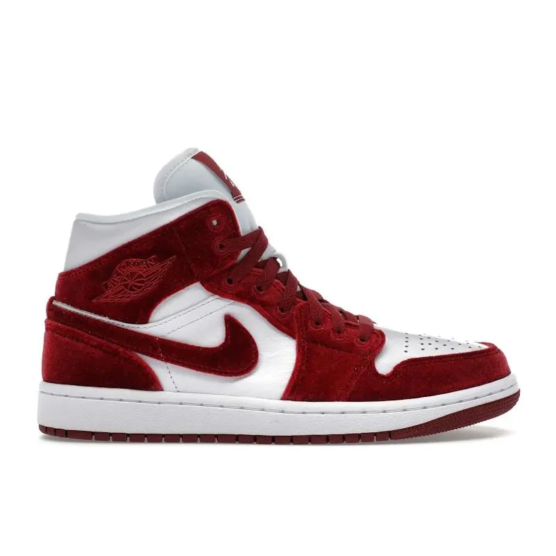 Jordan Women's 1 Mid SE Red Velvet Basketball Shoes, from StockX