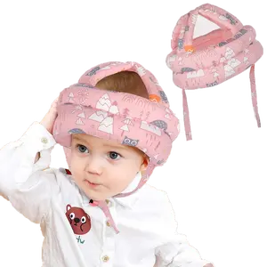 Toddler Walking Helmet, Baby Bumper Protect Hat Head Cushion Breathable, Kids Anti-Fall Safety Cap for Walking and Playing-Pink