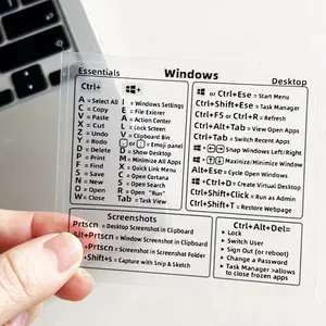 Macbook Shortcut Sticker for Apple Laptops, Windows Key Remap Labels, Compatible with Macbook Series, Enhance Your Workflow Efficiency