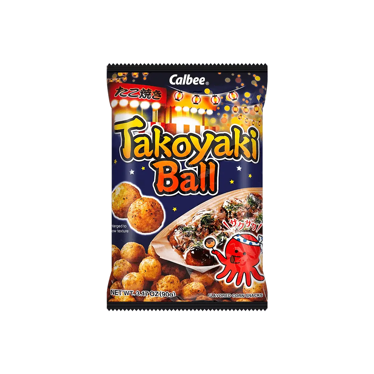 CALBEE Takoyaki Balls - Crunchy Seafood Snack, 14.46oz Crispy